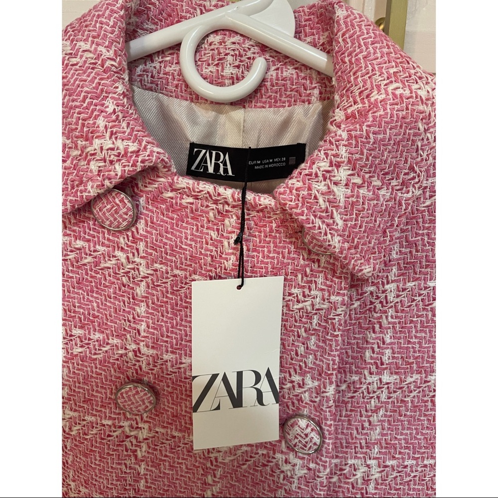 Textured plaid coat